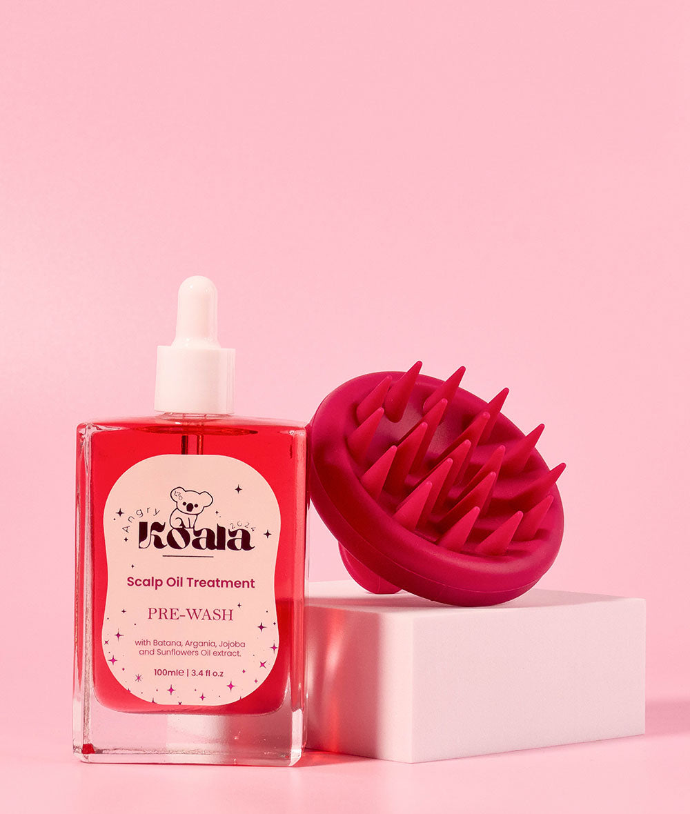 COMBO SCALP OIL 100ML + BURGUNDY SCALP MASSAGER