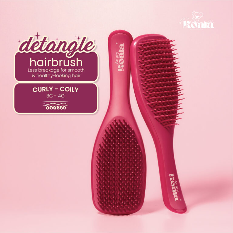 ANGRY KOALA WET DETANGLER BRUSH BURGUNDY