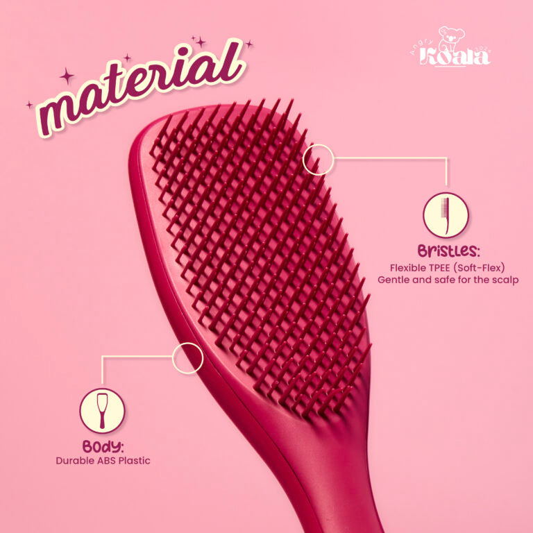 ANGRY KOALA WET DETANGLER BRUSH BURGUNDY