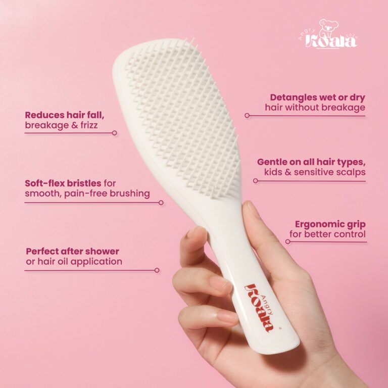 ANGRY KOALA WET DETANGLER BRUSH BURGUNDY
