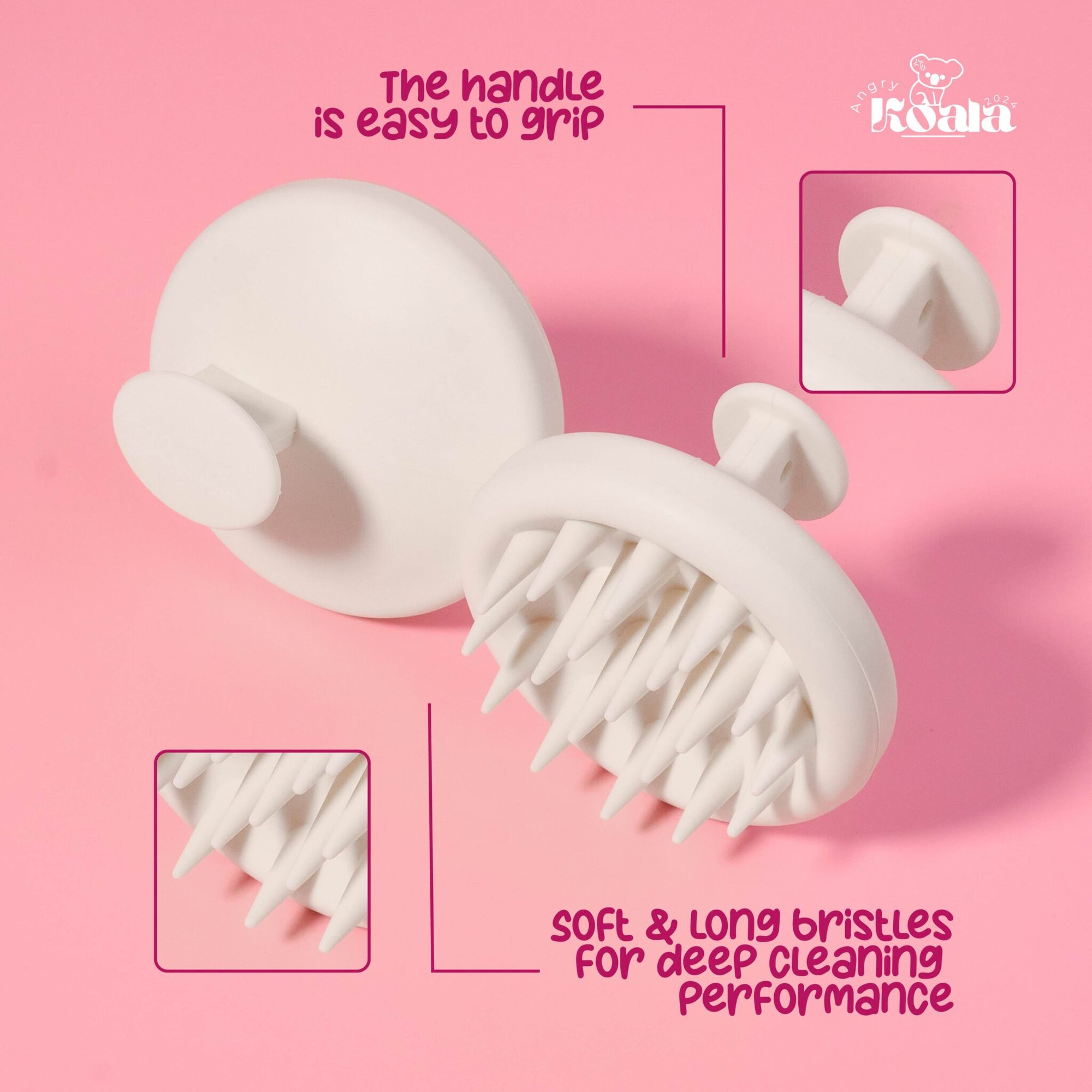 ANGRY KOALA SCALP MASSAGER SESAME WHITE